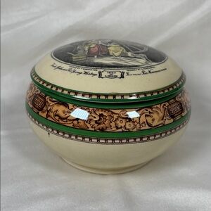 Vintage Adams England “Cries of London” Lidded Bowl / Trinket Dish 4.5”x2.5”